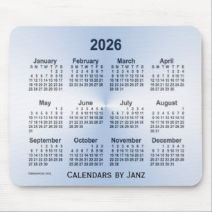 2026 Steel Blue Calendar by Janz Mouse Pad