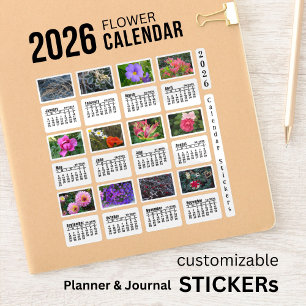 2026 SU Calendar Flower Custom-Cut Vinyl Sticker
