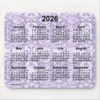 2026 Tiny Bubbles Purple Calendar by Janz Mouse Pad