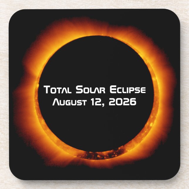 2026 Total Solar Eclipse Coaster (Front)