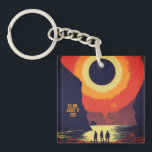 2026 Total Solar Eclipse Iceland Keychain<br><div class="desc">Commemorate a once-in-a-lifetime celestial event with this stunning Iceland 2026 Total Solar Eclipse keychain. Featuring a high-contrast graphic of the "Black Sun" over a rugged Icelandic seascape with iconic rock stacks, this keepsake includes the historic date: August 12, 2026. Perfect for eclipse chasers, astronomy enthusiasts, and travelers visiting the Land...</div>