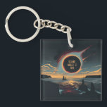 2026 Total Solar Eclipse Iceland Keychain<br><div class="desc">Commemorate a once-in-a-lifetime celestial event with this stunning Iceland 2026 Total Solar Eclipse keychain. Featuring a high-contrast graphic of the "Black Sun" over a rugged Icelandic seascape with iconic rock stacks, this keepsake includes the historic date: August 12, 2026. Perfect for eclipse chasers, astronomy enthusiasts, and travelers visiting the Land...</div>