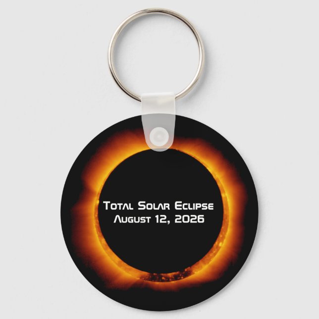 2026 Total Solar Eclipse Keychain (Front)