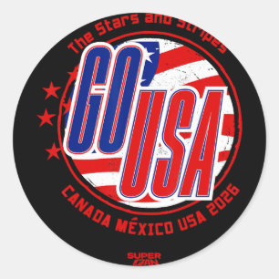 2026 Usa Soccer Fan World Cup Classic Round Sticker