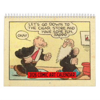 2026 Vintage Comic Art Wall Calendar
