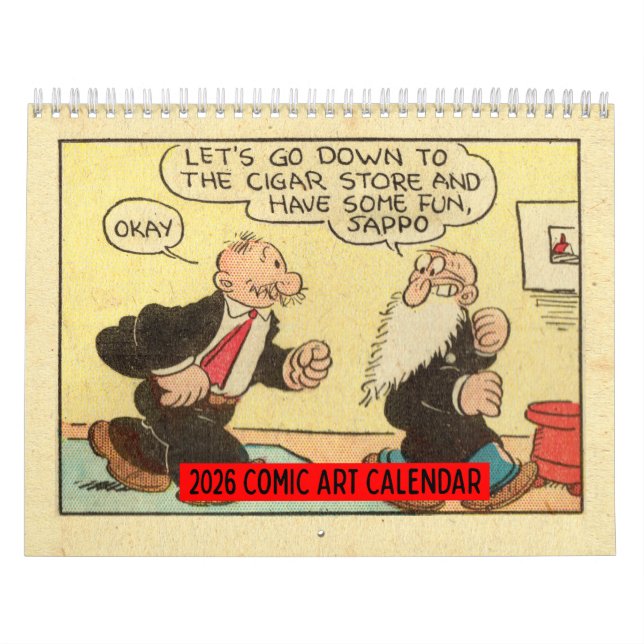 2026 Vintage Comic Art Wall Calendar (Cover)