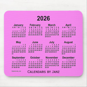 2026 Violet Calendar by Janz Mouse Pad