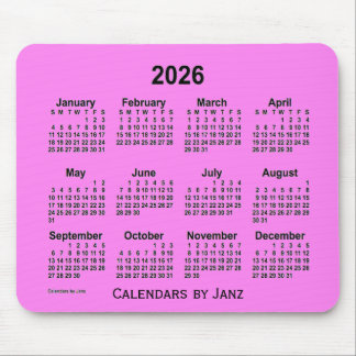 2026 Violet Calendar by Janz Mouse Pad