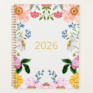  2026 Weekly Planner Whimsical Wildflowers