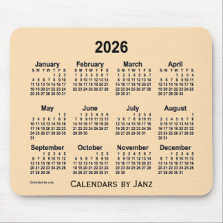 2026 Wheat Calendar by Janz Mouse Pad