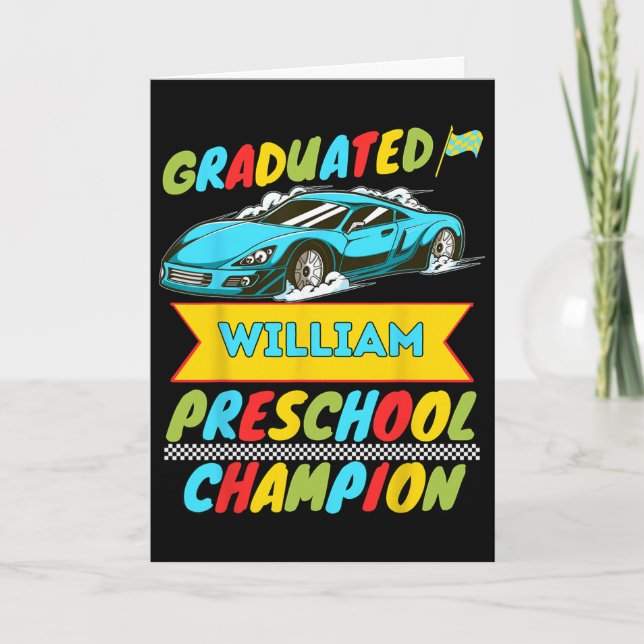2026 William Personalized Last Day Of Preschool Gr Card (Front)