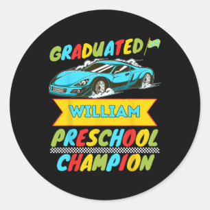 2026 William Personalized Last Day Of Preschool Gr Classic Round Sticker