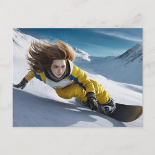 2026 Winter Olympics Womens Snowboarding Halfpipe Holiday Postcard