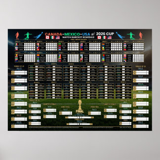 2026 World Football Championship Match Schedule Poster