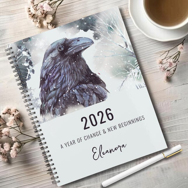 2026 Year of Change Raven Symbolism (2026 Year of Change and New Beginnings Raven Symbolism 8.5x11 Planner)