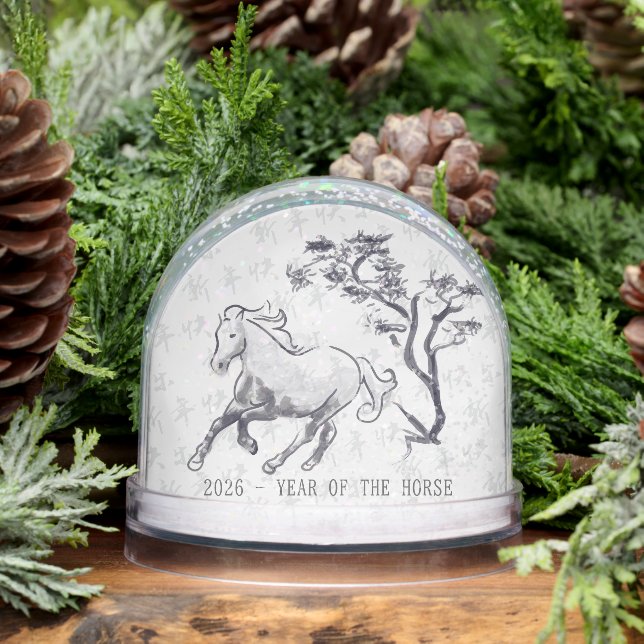 2026 Year of the Fire Horse Black and White  (Hiver)