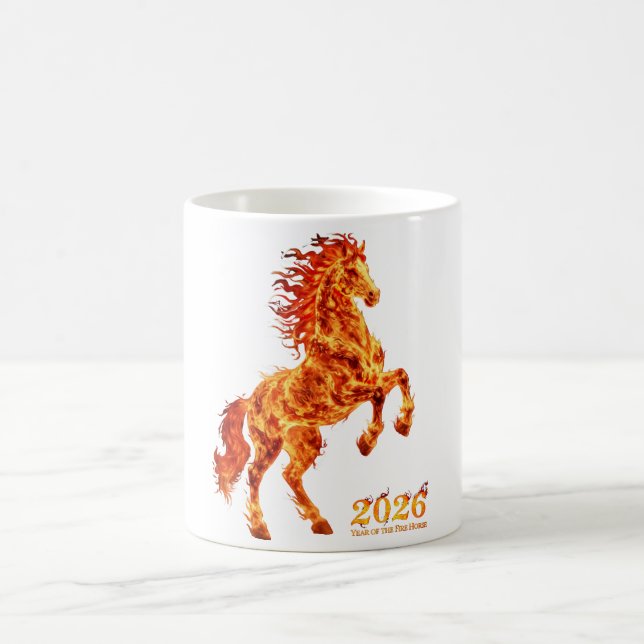 2026 Year of the Fire Horse Coffee Mug (Center)