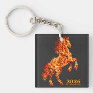 2026 Year of the Fire Horse Keychain