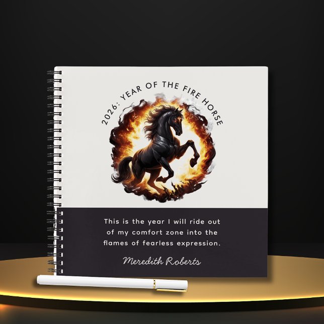 2026 Year of the Fire Horse Motivational Quote Notebook (2026 Year of the Fire Horse Motivational Quote Notebook 8.5 x 8.5)
