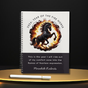 2026 Year of the Fire Horse Motivational Quote Planner