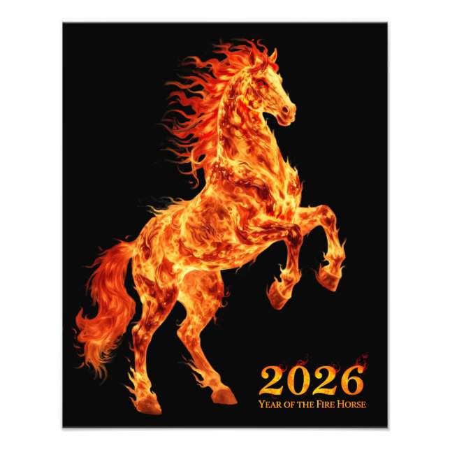 2026 Year of the Fire Horse Photo Print (Front)