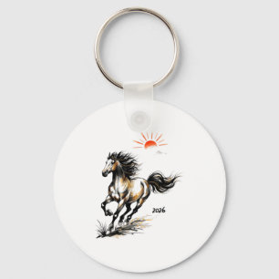 2026 Year Of The Horse Chinese Lunar Zodiac Shirt Keychain