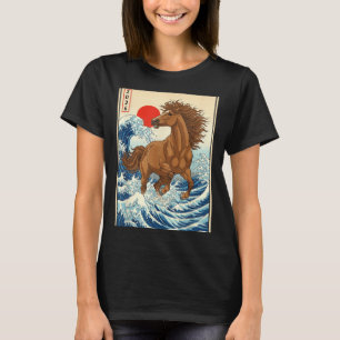 2026 Year Of The Horse Japanese Wave Art Lunar New T-Shirt