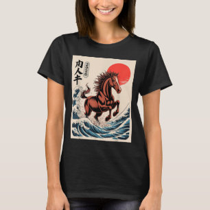 2026 Year Of The Horse Japanese Wave Art Lunar New T-Shirt