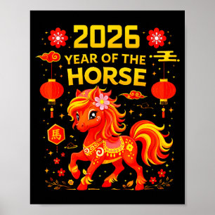 2026 Year Of The Horse Lunar New Year 2026 Chinese Poster