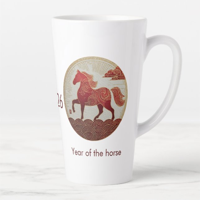 2026 Year of the Horse – Lunar New Year Art Latte Mug (Right)