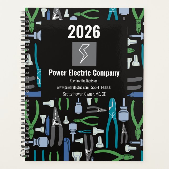 2026 Yearly Planner for Electrician  (Front)