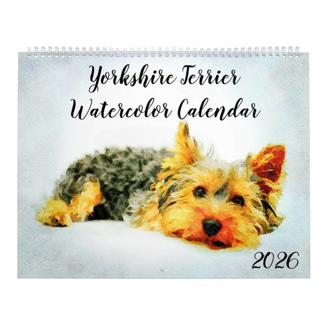 2026 Yorkshire Terrier Dog Lover Owner Yorkie Mama Calendar (Cover)