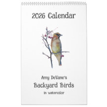 2026Backyard Birds in Watercolor Calendar