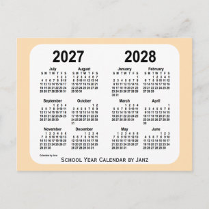 2027-2028 Wheat Mini School Calendar by Janz Postcard