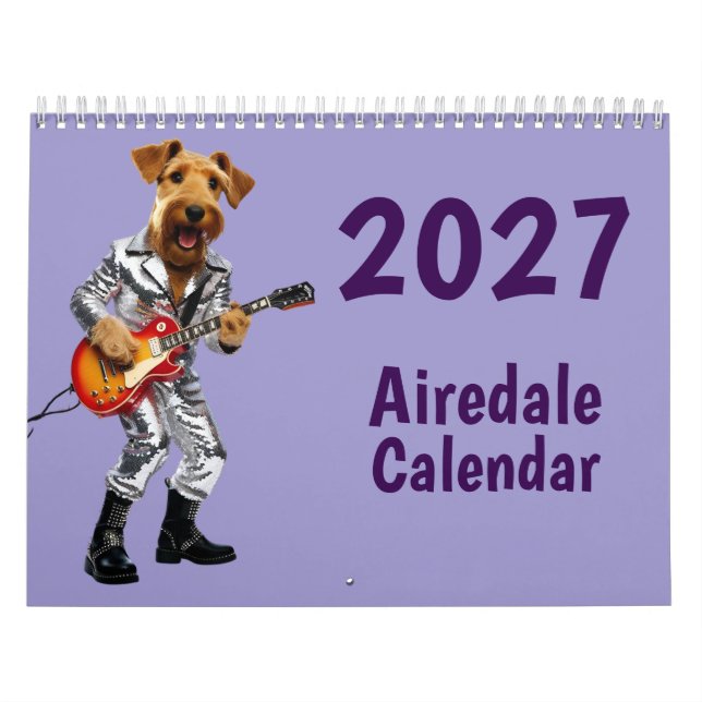 2027 Airedale Dog Calendar (Cover)