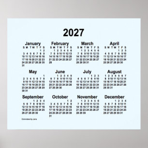 2027 Alice Blue Calendar by Janz Print