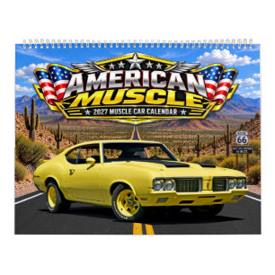2027 American Muscle Car Wall Calendar – 1960s-70s
