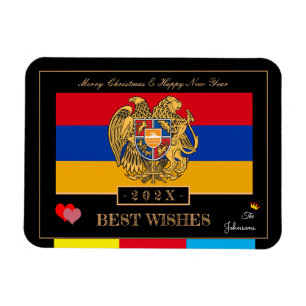 2027 Armenian Flag & Happy New Year, Armenia Magnet