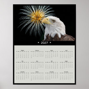 2027 Bald Eagle Wall Calendar - Wilderness Majesty Poster