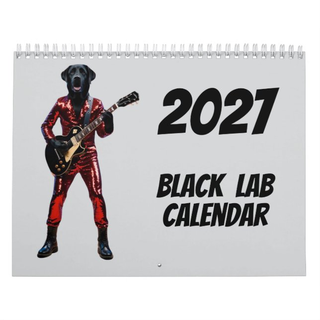 2027 Black Lab Dog Calendar (Cover)