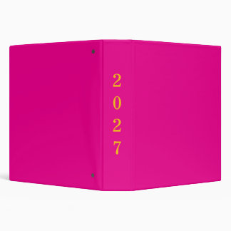 2027 bold bink & gold text binder