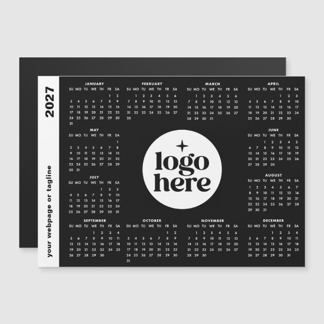2027 Business Branded Custom Colour Calendar (Front/Back)