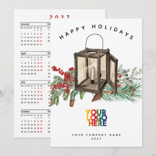 2027 Calendar Corporate Business Logo Christmas