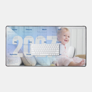 2027 Calendar Custom Photo and Year Large Mouse Desk Mat