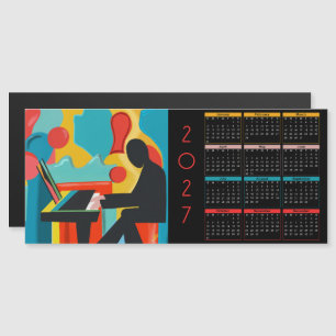 2027 Calendar The Pianist Original Oil Painting