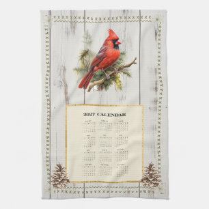 2027 Calendar Towel Cardinal