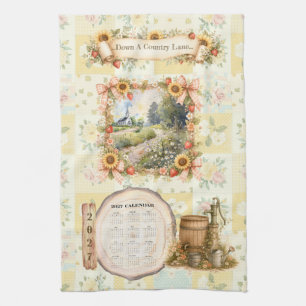 2027 Calendar Towel Down A Country Lane