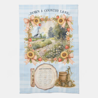 2027 Calendar Towel Down A Country Lane