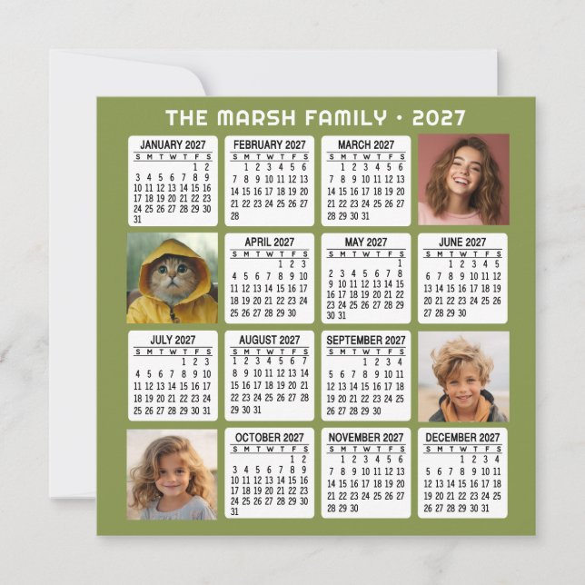 2027 Calendar with 4 Photos (Front)