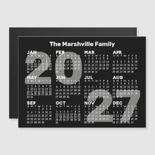 2027 Calendar with Extra Text - Magnetic Card